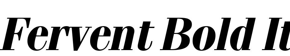 Fervent Bold Italic Font Download Free