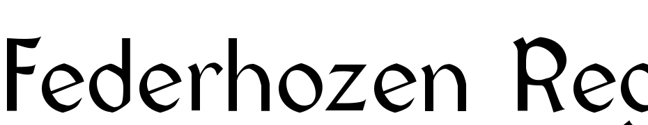 Federhozen Regular Font Download Free