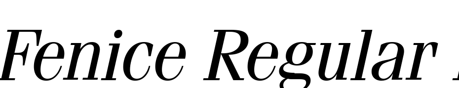 Fenice Regular Italic BT Font Download Free