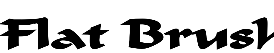 Flat Brush Extended Bold Font Download Free