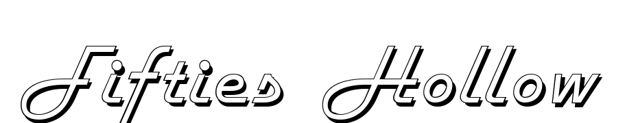 Fifties Hollow Font Download Free