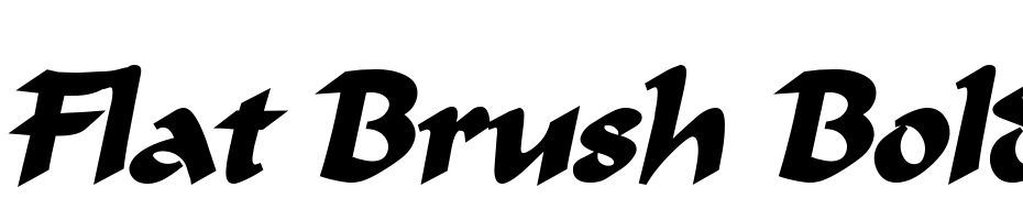 Flat Brush Bold Italic Font Download Free