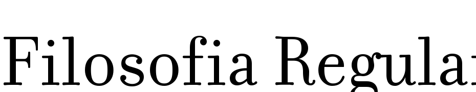 Filosofia Regular Font Download Free