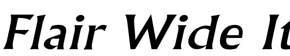 Flair Wide Italic Font Download Free
