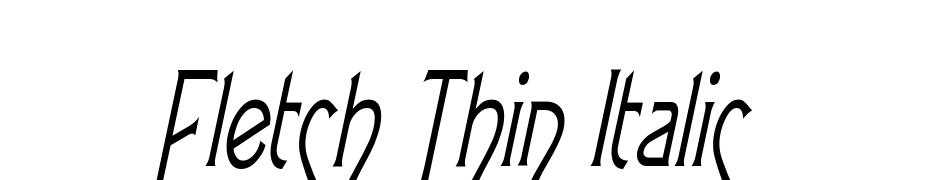 Fletch Thin Italic Font Download Free