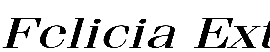 Felicia Extended Italic Font Download Free