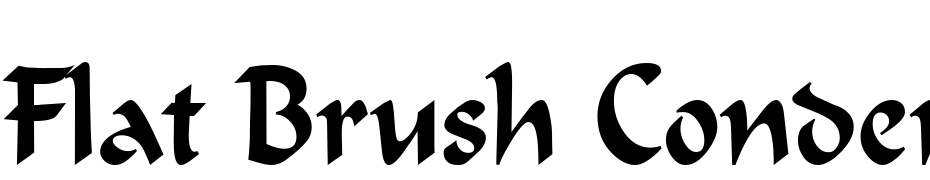 Flat Brush Condensed Normal Font Download Free