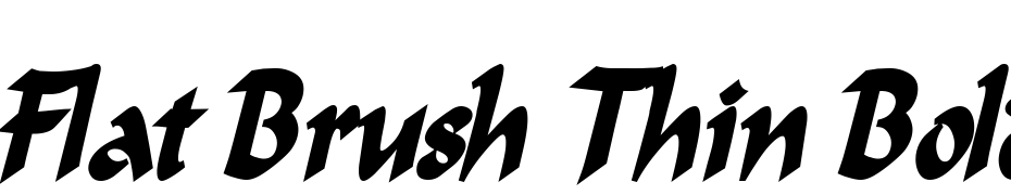 Flat Brush Thin Bold Italic Font Download Free