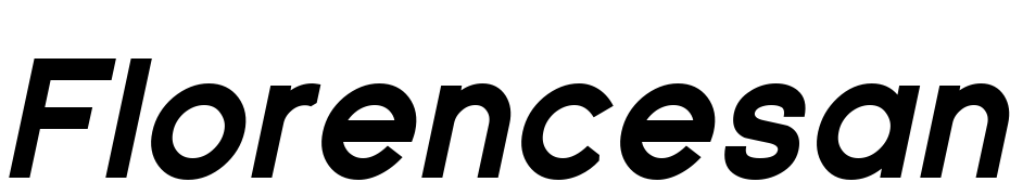 Florencesans Black Italic Font Download Free