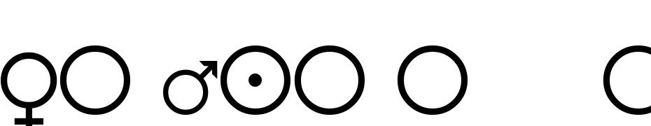 Female And Male Symbols Font Download Free