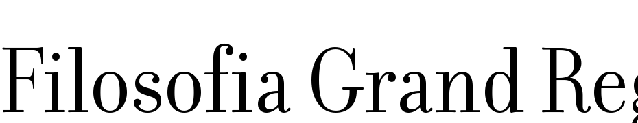 Filosofia Grand Regular Font Download Free