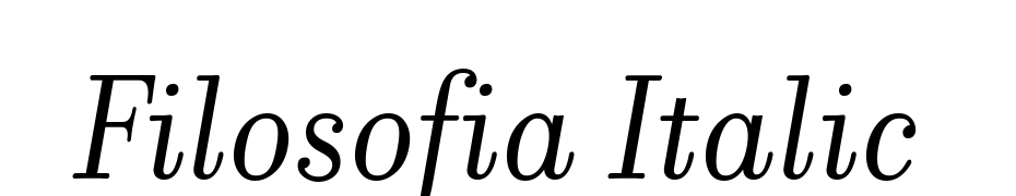 Filosofia Italic Font Download Free