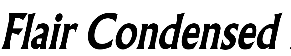 Flair Condensed Bold Italic Font Download Free