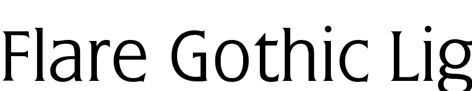 Flare Gothic Light Font Download Free