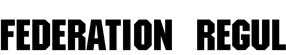 Federation Regular Yazı tipi ücretsiz indir