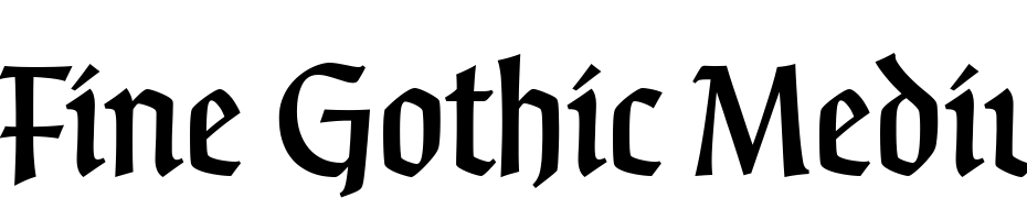 Fine Gothic Medium Fine Fonts Font Download Free
