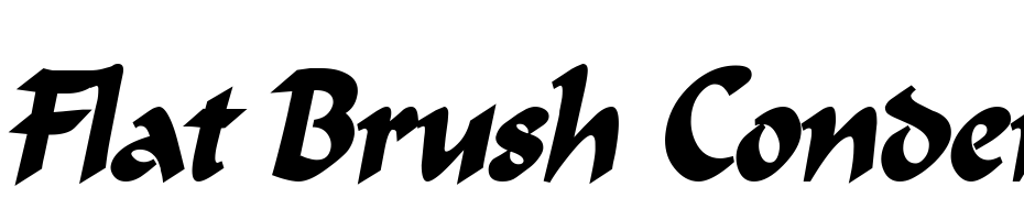Flat Brush Condensed Bold Italic Font Download Free