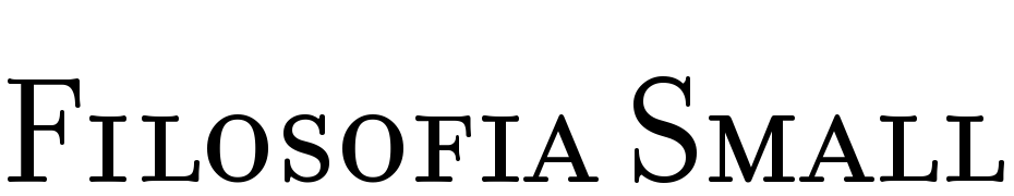Filosofia Small Caps Regular Font Download Free