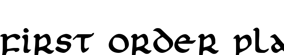 First Order Plain Yazı tipi ücretsiz indir