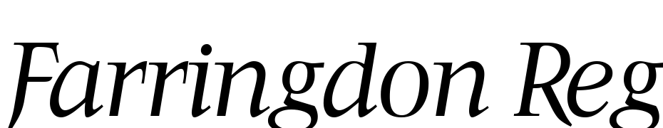 Farringdon Regular Italic Font Download Free