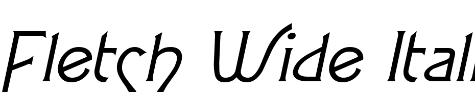 Fletch Wide Italic Font Download Free