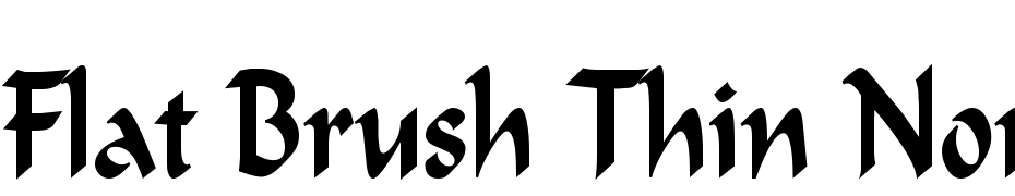 Flat Brush Thin Normal Font Download Free