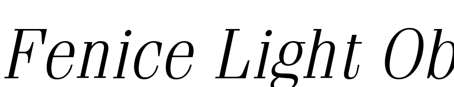 Fenice Light Oblique Font Download Free