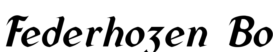 Federhozen Bold Italic Font Download Free