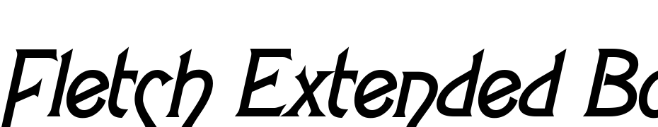 Fletch Extended Bold Italic Font Download Free
