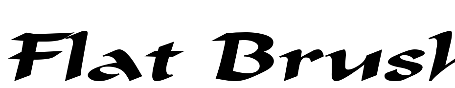 Flat Brush Extended Italic Font Download Free