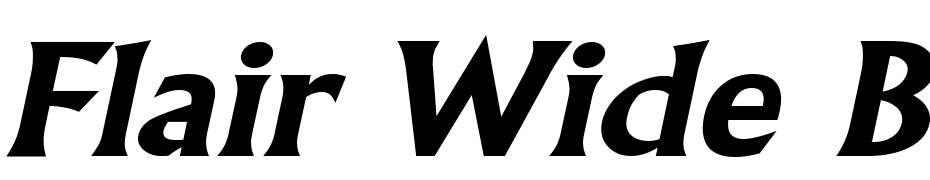 Flair Wide Bold Italic Font Download Free