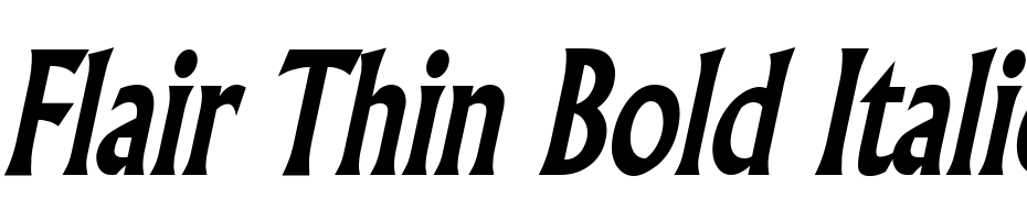 Flair Thin Bold Italic Font Download Free