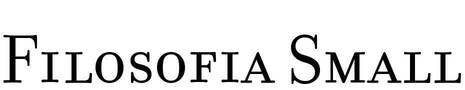 Filosofia Small Caps Yazı tipi ücretsiz indir