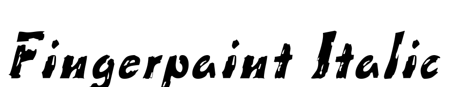 Fingerpaint Italic Font Download Free