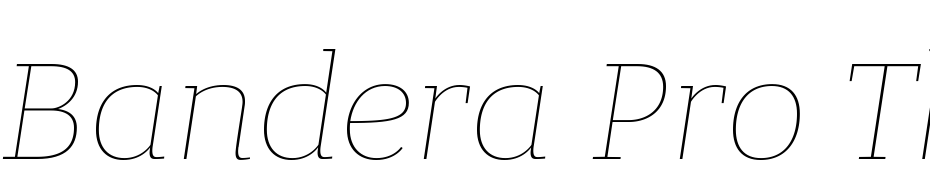 Bandera Pro Thin Italic Yazı tipi ücretsiz indir