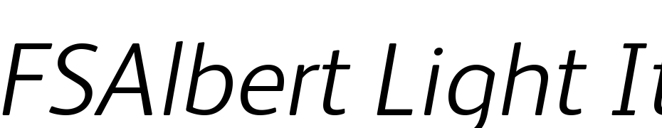 FSAlbert Light Italic Yazı tipi ücretsiz indir
