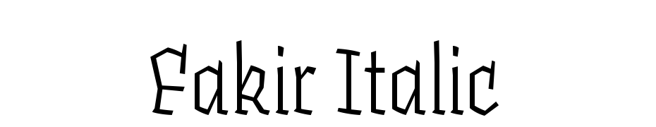 Fakir Italic Font Download Free