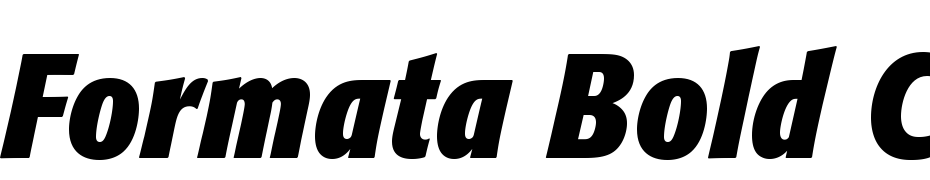 Formata Bold Condensed Italic Schrift Herunterladen Kostenlos