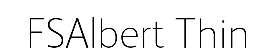 FSAlbert Thin Font Download Free