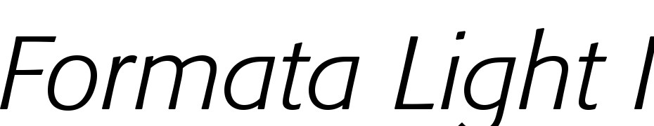 Formata Light Italic Font Download Free