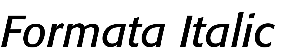 Formata Italic Font Download Free