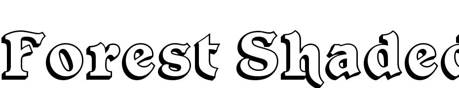 Forest Shaded Plain Font Download Free