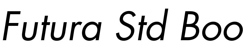 Futura Std Book Oblique Font Download Free