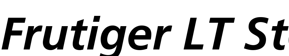 Frutiger LT Std 66 Bold Italic Font Download Free