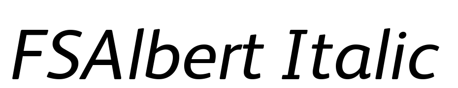 FSAlbert Italic Font Download Free