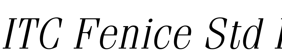 ITC Fenice Std Light Oblique Font Download Free