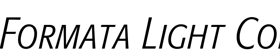 Formata Light Cond Italic SC Font Download Free