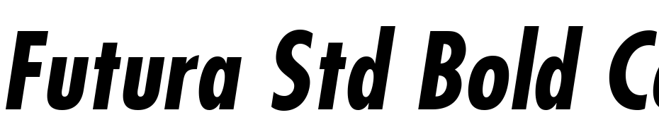 Futura Std Bold Condensed Oblique Polices Telecharger