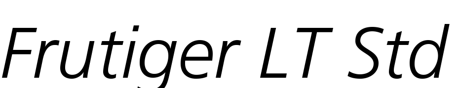 Frutiger LT Std 46 Light Italic cкачати шрифт безкоштовно