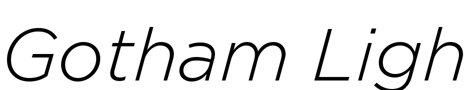 Gotham Light Italic cкачати шрифт безкоштовно